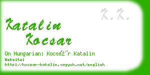 katalin kocsar business card